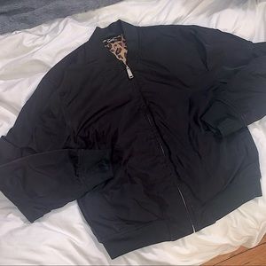 TNA Black/Leopard Bomber